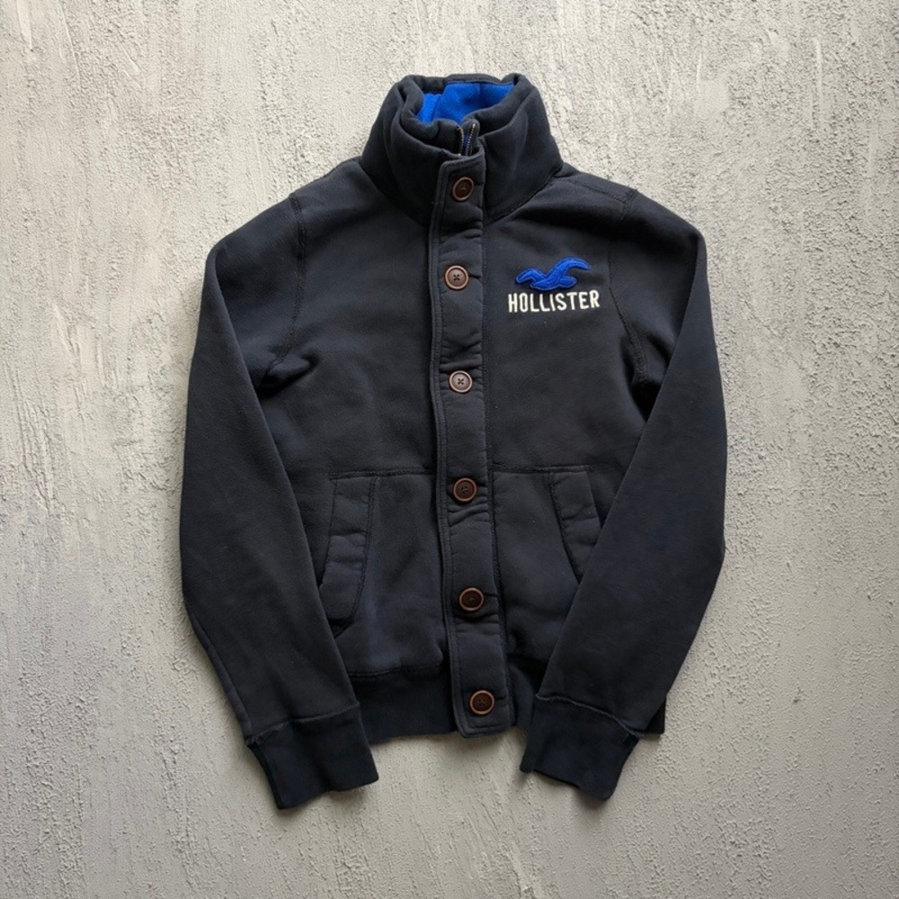 Vintage Hollister Cardigan Sweater Medium Blue 2000s Y2K